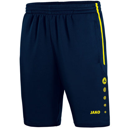 Afbeeldingen van Trainingsshort active marine/fluogeel